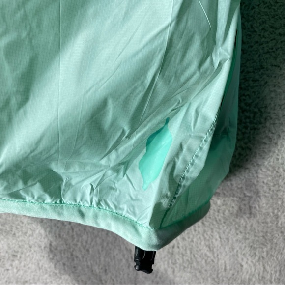 PEEKABOO BEANS Green Windbreaker Juniors Medium Full Zip Hoodie Lightweight Coat - Picture 9 of 13